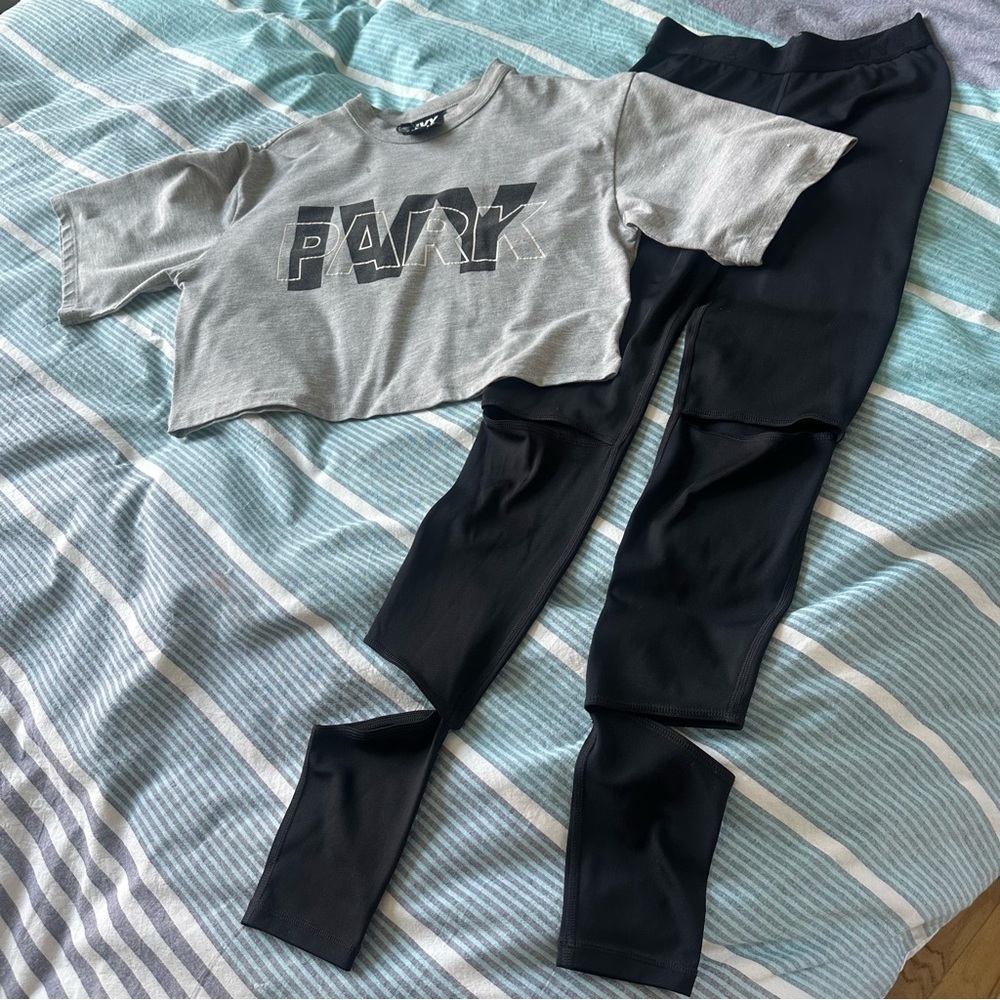 Ivy Park by Beyoncé 2PC Set: Cropped T-Shirt and Leggings